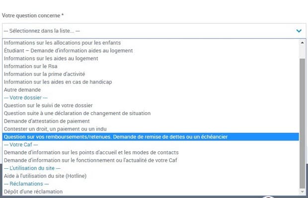 Demander une remise de dette sur CAF.fr