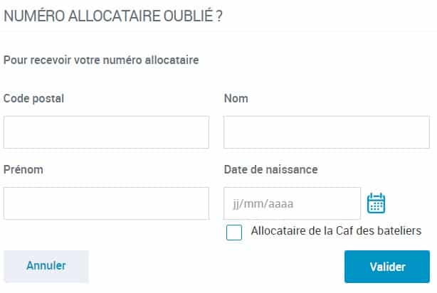 comment retrouver son numéro CAF