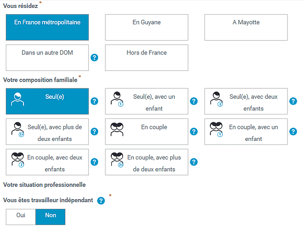 demande de rsa simulation