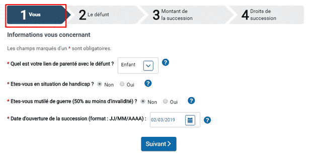 simulation droits de succession