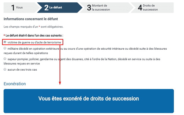 simulation droit de succession