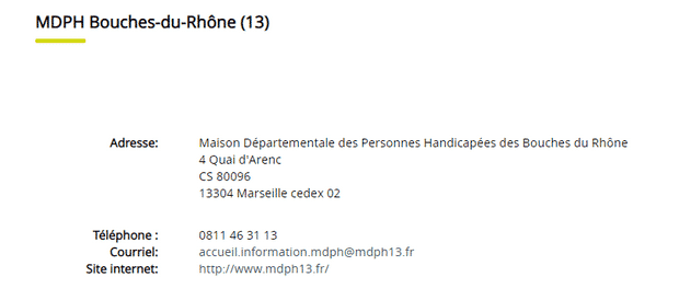 adresse de la mdph