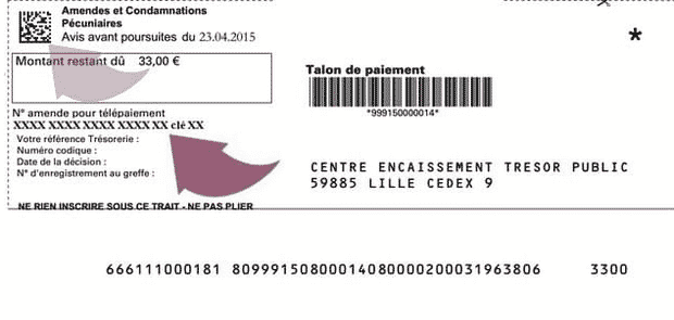 amende en ligne paiement