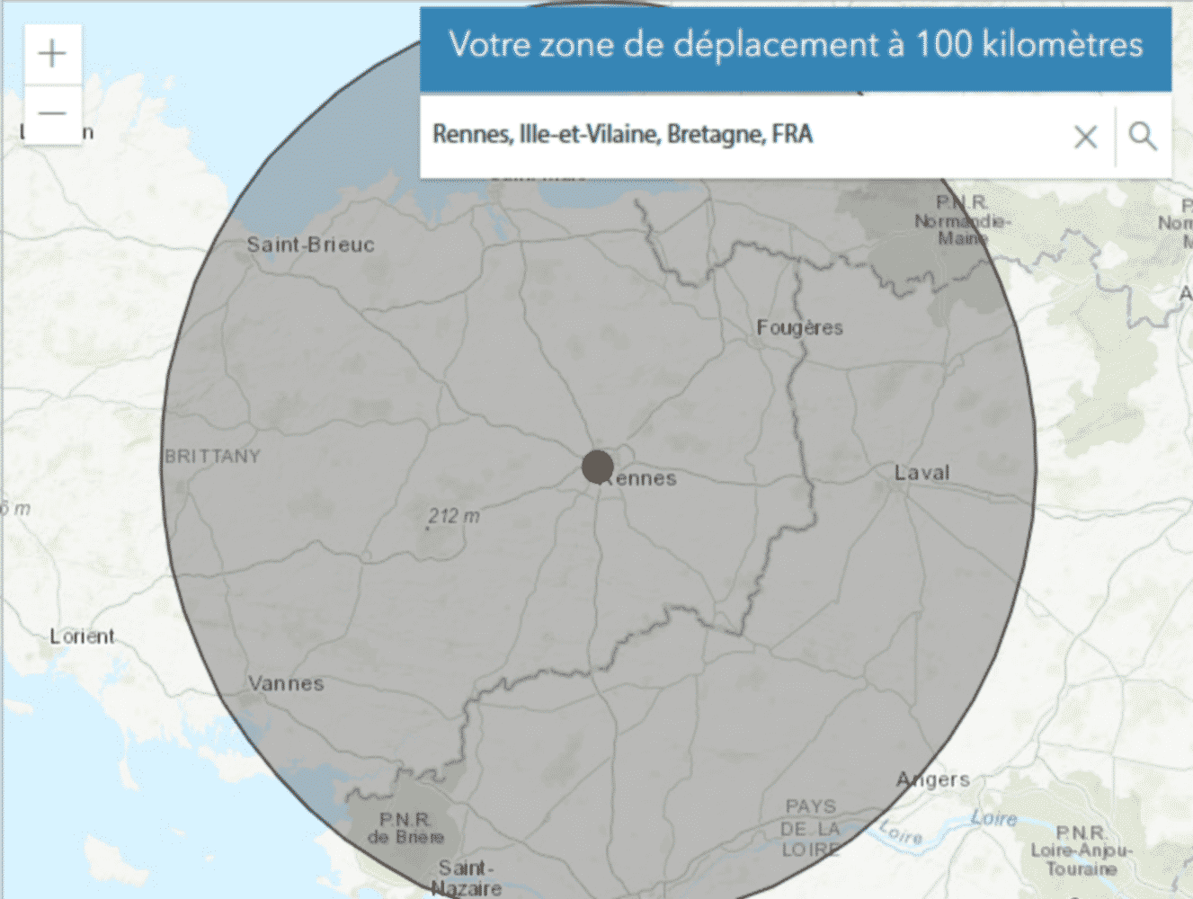 déplacement à plus de 100 kilomètres