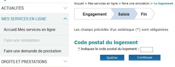 demande d'apl en ligne