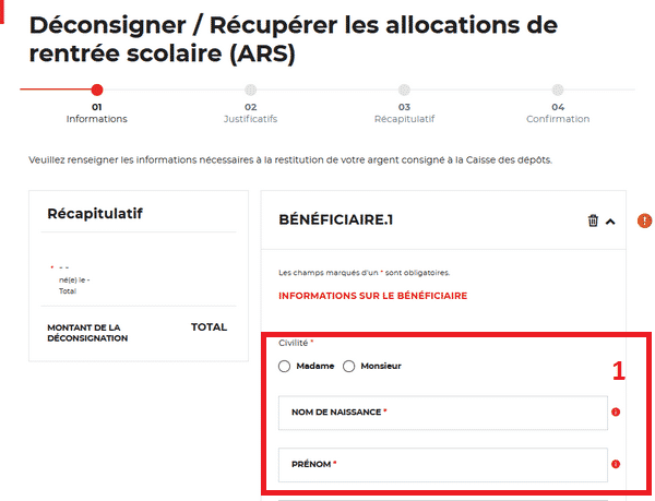 courrier récupération allocations enfants placés