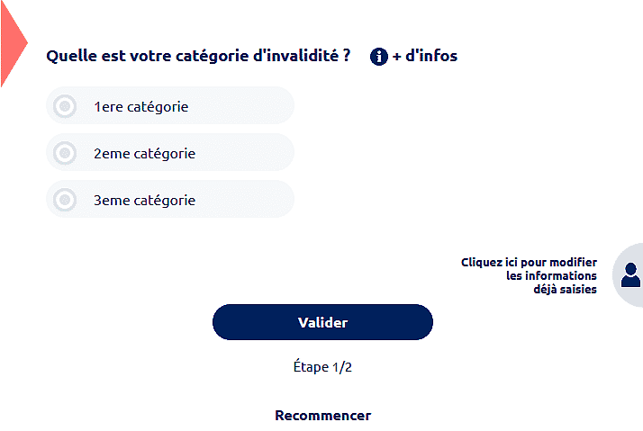 pension invalidité simulation