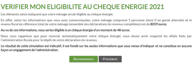 cheque energie resultat simulation