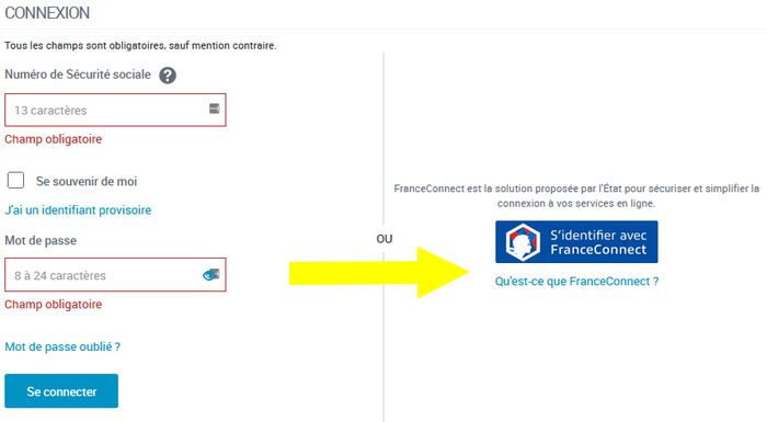 caf tours connexion