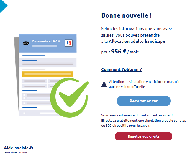 calcul allocation adulte handicapé