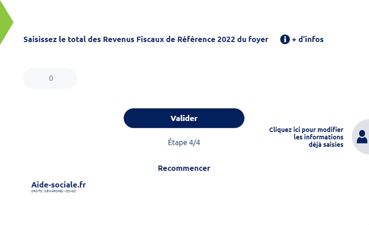 Estimer ses droits au cheque energie