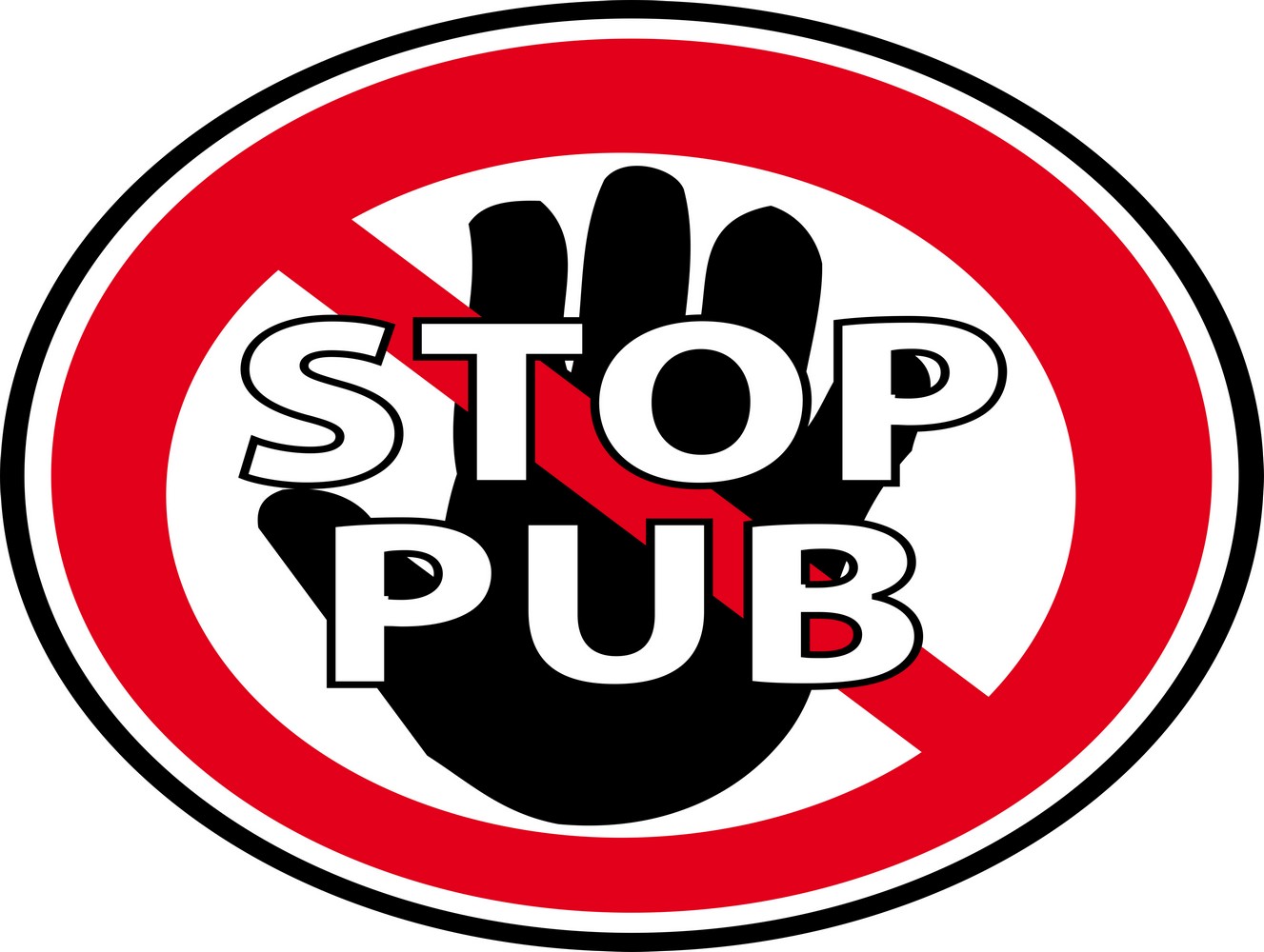 Sticker etiquette Stop Pub - ZoneStickers