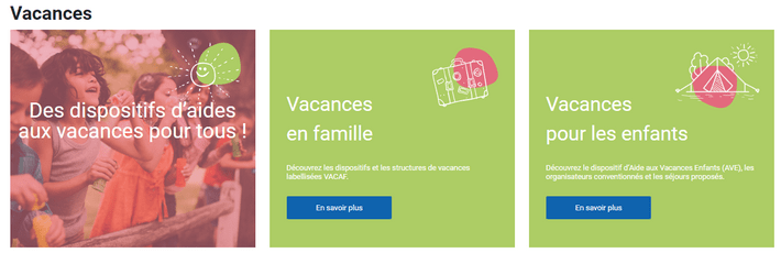 Réservation séjour vacaf