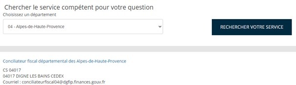 Conciliateur fiscal contact