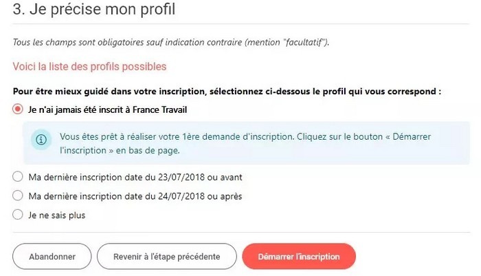 France Travail procédure d'inscription