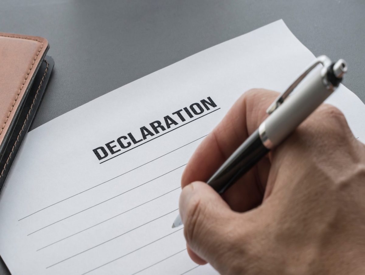 Déclaration de non-condamnation