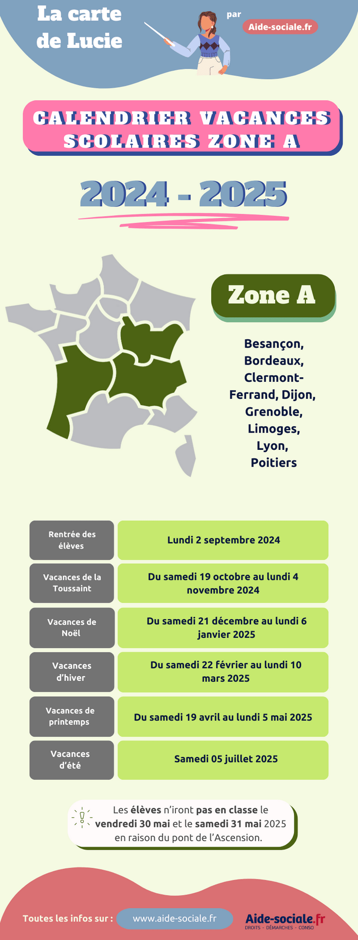 Calendrier scolaire bordeaux