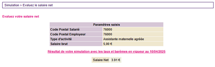 salaire net brut assistant maternel