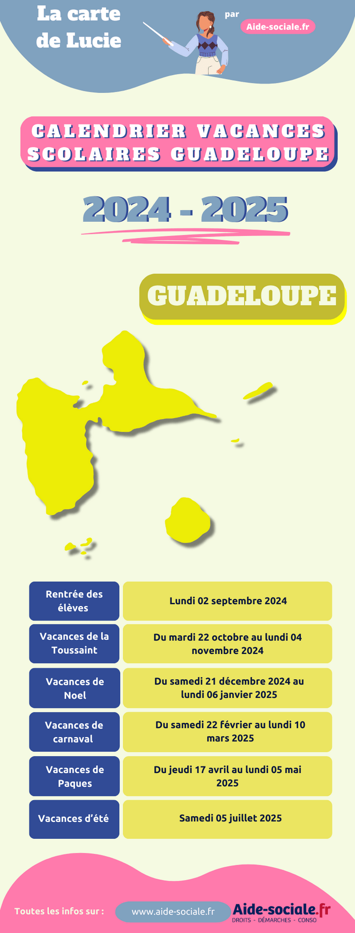 guadeloupe vacances scolaires