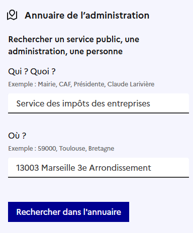 Comment contacter le SIE