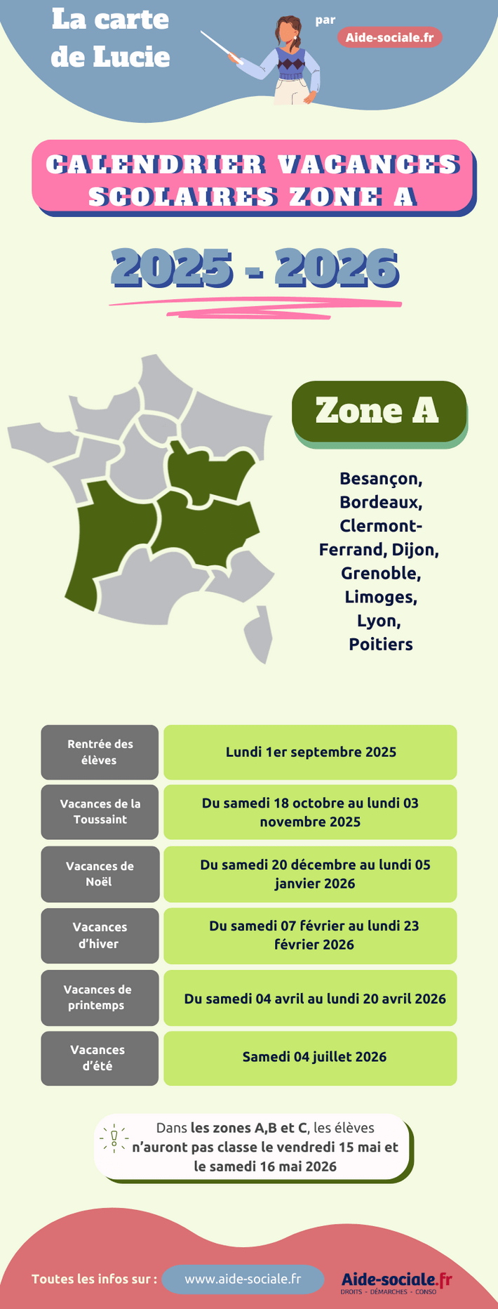 vacances scolaires Dijon