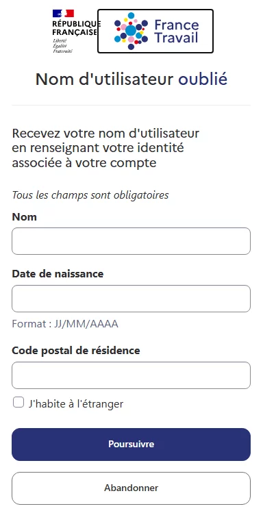 récupérer votre identifiant France Travail