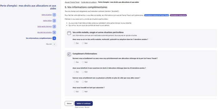 Étape 5 : déclaration des situations particulières et arrêts maladie
