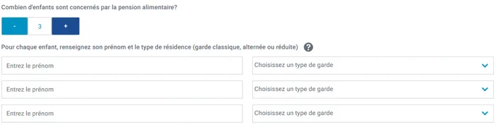 pension alimentaire calcul